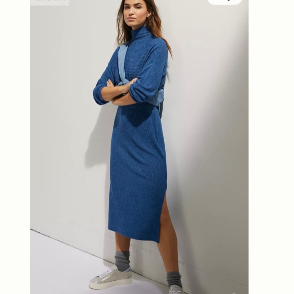 Saturday Sunday Moriah Ribbed Knit Dress Anthropologie Midi Length Women’s XS